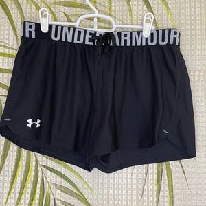 Under Armour heatgear loose athletic draw string running shorts black Size SP